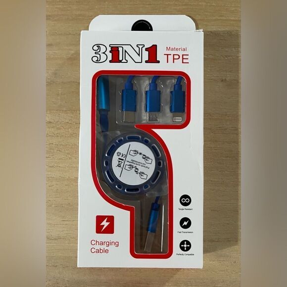NEW! Combo 3 in 1 USB Cable Cord. - Picture 1 of 2